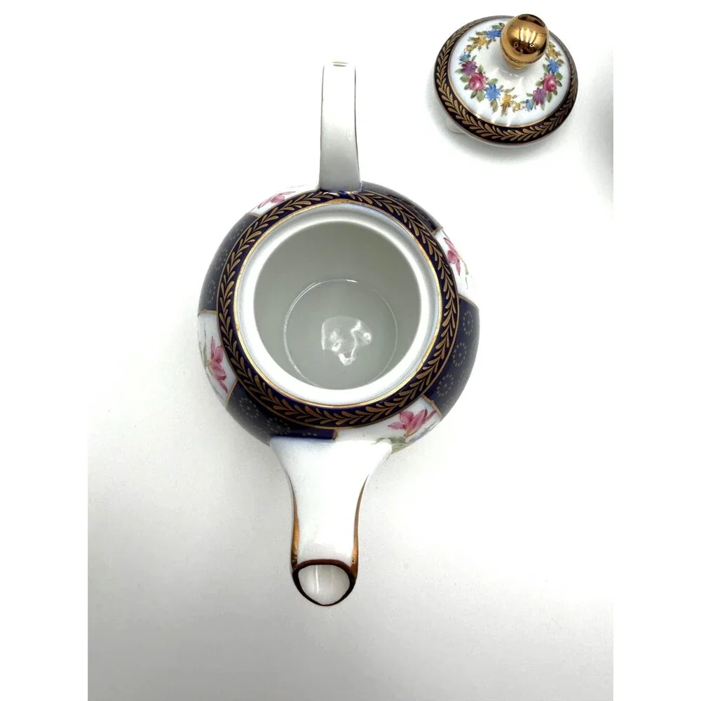 Floral Stackable Teapot & Individual Cup Coffee or Tea